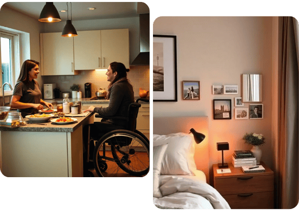 Supported Independent Living 02 | Long Term Accommodation | Kitchen and bed room of Accucarehs